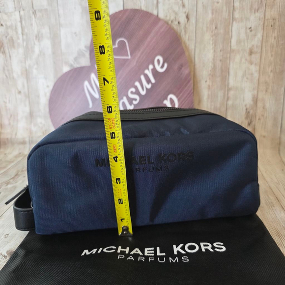 Unisex Michael Kors Navy Blue Black Cosmetic Bag - Picture 5 of 9